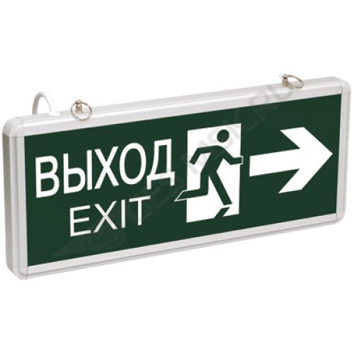 Светильник аварийный на светодиодах, двусторонний IEK ССА1003 "ВЫХОД-EXIT стрелка/фигура" LSSA0-1003-003-K03