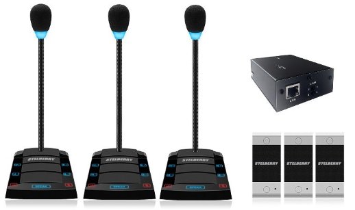 Устройство переговорное клиент-кассир, дуплексное, с записью переговоров STELBERRY SX-410/3