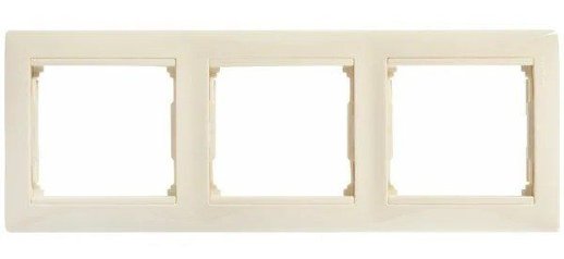 Рамка Valena 3 поста, слоновая кость (774353)