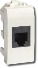 Розетка RJ-45 Brava 1 модуль белая (76646B)