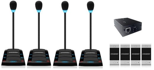 Устройство переговорное клиент-кассир, дуплексное, с записью переговоров STELBERRY SX-410/4