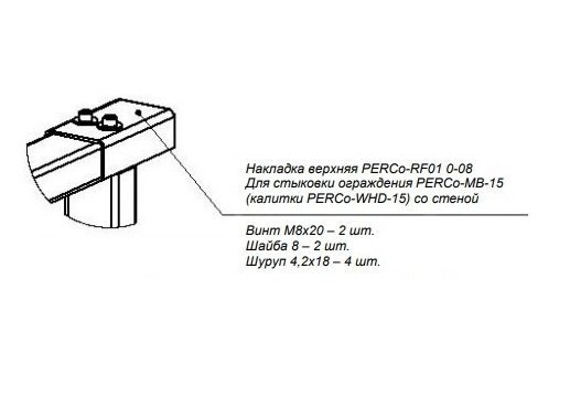 Накладка верхняя PERCo PERCo-RF01 0-08
