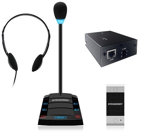 Устройство переговорное клиент-кассир, дуплексное, с записью переговоров STELBERRY SX-411/1