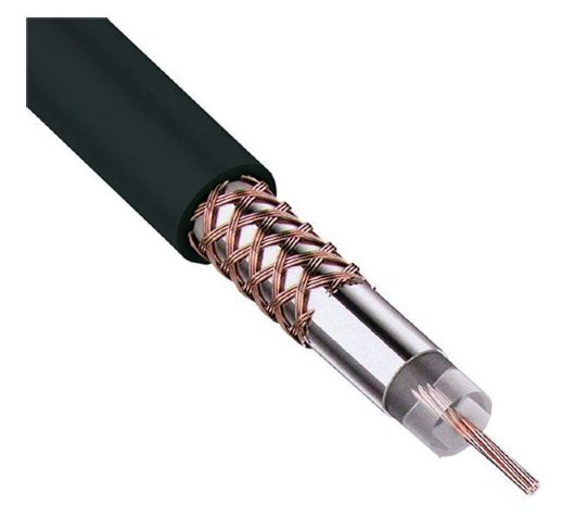 Кабель коаксиальный радиочастотный Rexant RG-58 A/U, 50 Ом, Cu/Al/Cu, 64%, 100 м, черный (01-2003)