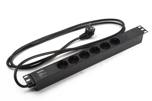 Блок розеток 19" Hyperline SHE19-6SH-2.5EU