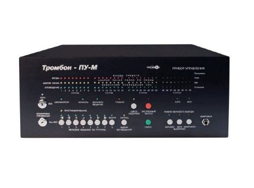 Прибор управления средствами оповещения и эвакуацией на 8 зон ТРОМБОН Тромбон-ПУ-М-8