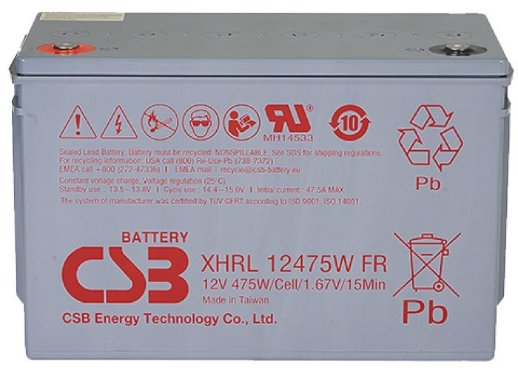 Аккумулятор герметичный свинцово-кислотный CSB CSB XHRL 12475W FR