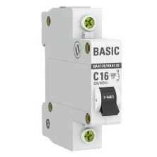 Автоматический выключатель 1P 16А (C) 4,5кА ВА 47-29 Basic (mcb4729-1-16C)
