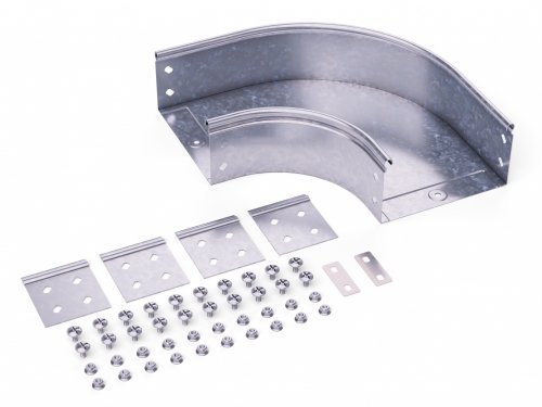 Угол горизонтальный в комплекте с крепежными элементами и соединительными пластинами, необходимыми для монтажа ДКС Угол CPO 90 горизонтальный 90° 100х50 (36002K)