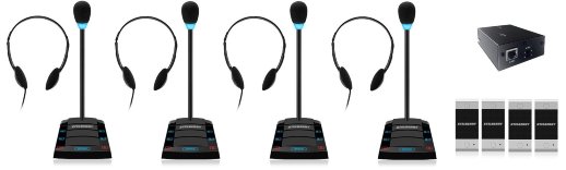 Устройство переговорное клиент-кассир, дуплексное, с записью переговоров STELBERRY SX-411/4