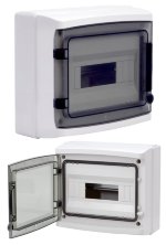 Щиток настенный с дверцей 12 модулей IP65 серый (RB12W6TGD)