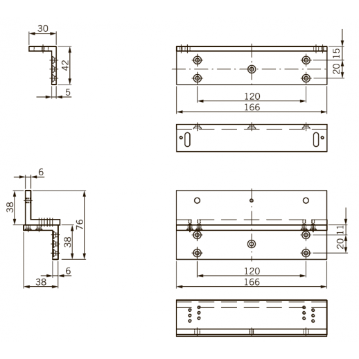 Крепление dormakaba L+Z bracket set for EMC 400 AH