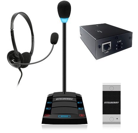 Устройство переговорное клиент-кассир, дуплексное, с записью переговоров STELBERRY SX-412/1