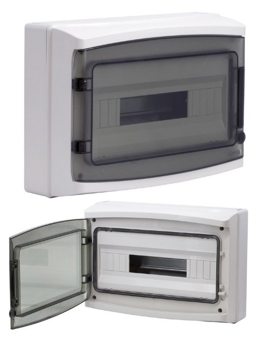 Щиток настенный с дверцей 18 модулей IP65 серый (RB18W6TGD)