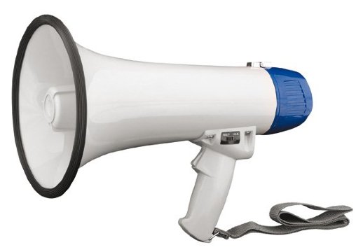 Мегафон, функции сирена, свисток и гонг MKV MP-15+Li