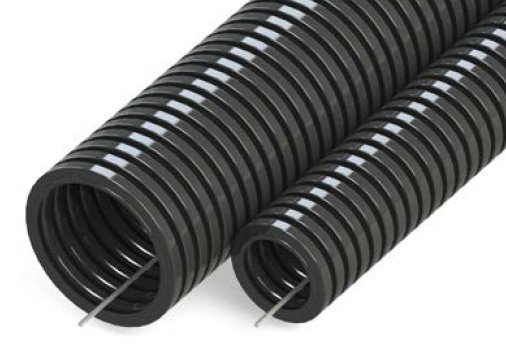 Труба гофрированная Промрукав Труба ПА безгалогенная (HF) стойкая к ультрафиолету с зондом D=25 (PR02.0069)