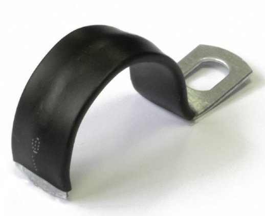 Скоба металлическая однолапковая с полимерным покрытием СМО-П 25-26 (100 шт) (PR08.6010)