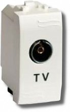 Розетка TV проходная Brava 1 модуль слоновая кость (75581S)
