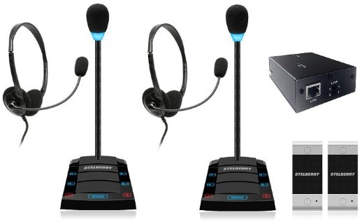 Устройство переговорное клиент-кассир, дуплексное, с записью переговоров STELBERRY SX-412/2