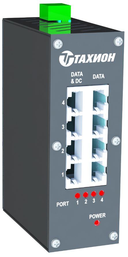 Инжектор PoE 4-х канальный Тахион PoE-34-I