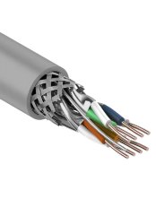 S/FTP, CAT 7, PVC, 4PR, 23AWG, INDOOR, SOLID, серый, 305 м, REXANT (01-0542)