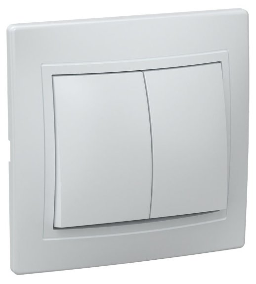 Выключатель скрытой установки серии "КВАРТА" IEK ВС10-2-0-КБ 2кл белый (EVK20-K01-10-DM)