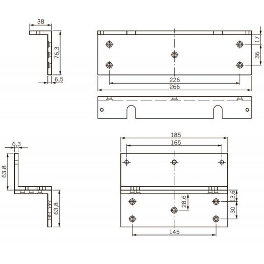 Крепление dormakaba L+Z кронштейн для EMC 1200 ALH