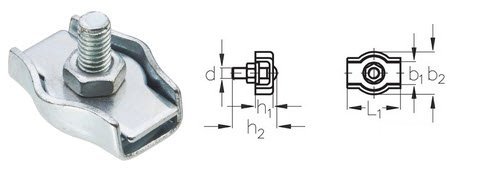 Зажим для троса Прочие зарубежные Зажим 4 мм Simplex для троса