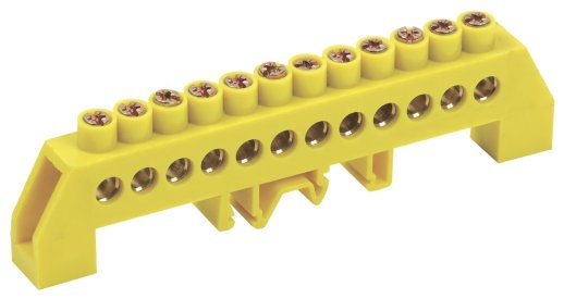 Шина в комбинированной DIN-изоляции "Стойка" IEK Шина PE "земля" ШНИ-8х12-6-КС-Ж (YNN10-812-6DP-K05)