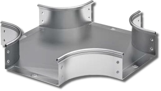 Ответвитель крестообразный в комплекте с крепежными элементами и соединительными пластинами, необходимыми для монтажа ДКС Ответвитель DPX крестообразный 150х50 (36183K)