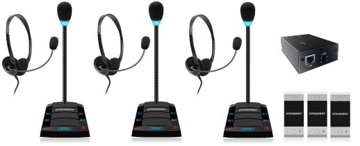 Устройство переговорное клиент-кассир, дуплексное, с записью переговоров STELBERRY SX-412/3