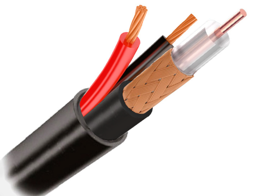 Кабель комбинированный для систем видеонаблюдения Optimus КВК-П 2х0.75 (outdoor)