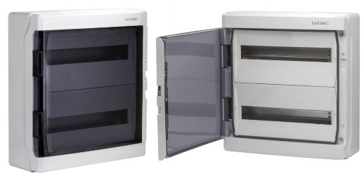 Щиток настенный с дверцей 36 модулей IP65 серый (RB36W6TGD)