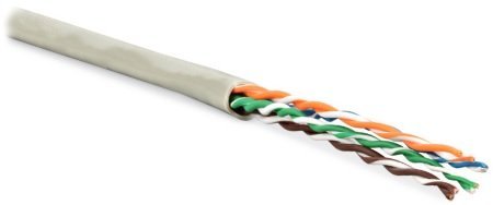 Кабель «витая пара» (LAN) для структурированных систем связи Hyperline UUTP4-C5E-P24-IN-LSZH-GY-100