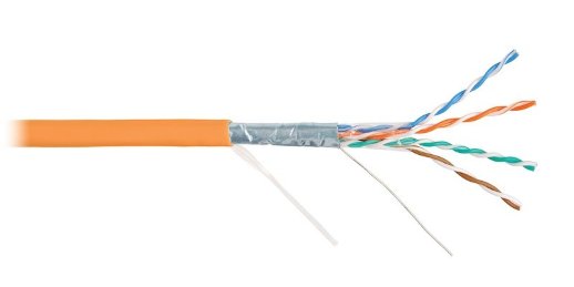 Кабель «витая пара» (LAN) для структурированных систем связи NIKOLAN F/UTP 4pair, Cat5e, Solid, In, LSZH (4200C-OR)