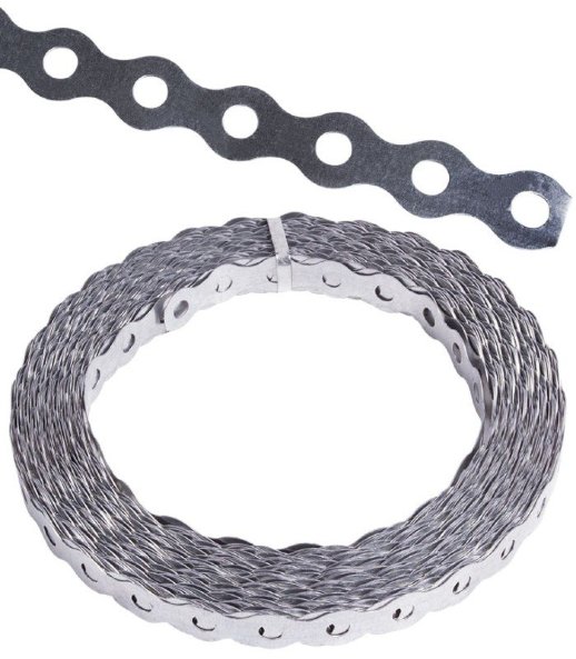 Лента монтажная перфорированная Rexant Лента монтажная оцинкованная, перфорированная волна REXANT 17х0,55 мм, рулон 25 м (07-7220-4)