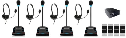 Устройство переговорное клиент-кассир, дуплексное, с записью переговоров STELBERRY SX-412/4