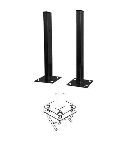 Стойка для фотоэлемента 1,5м 'Аякс' исп.01, под бетонирование, черная