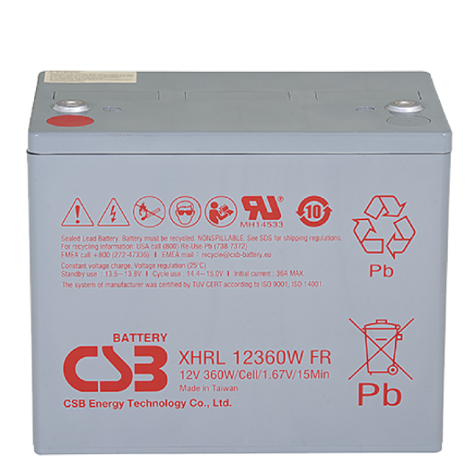 Аккумулятор герметичный свинцово-кислотный CSB CSB XHRL 12360W FR