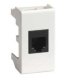 Розетка компьютерная с одним разъёмом ДКС Розетка RJ-45 Viva 1 модуль белая (45038)