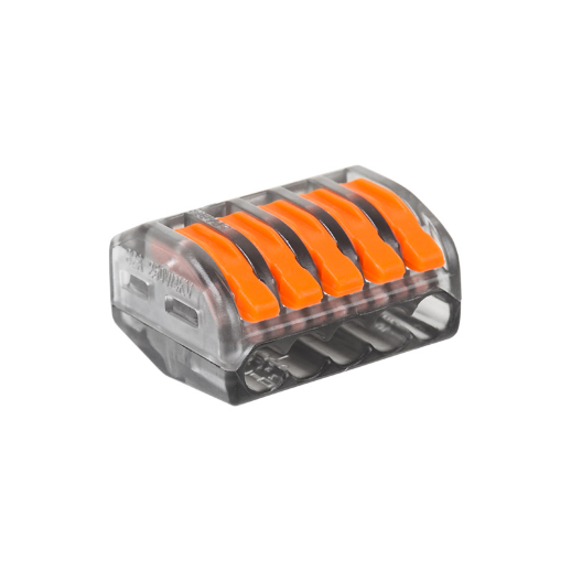 Клеммник для провода Rexant Универсальная клемма СМК 222-415, 5-проводная прозрачная 0,08-2,5/4 мм? REXANT (07-5255-1)