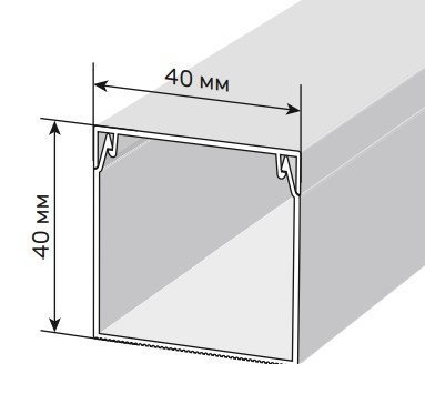 Короб с крышкой с плоской основой ДКС Короб 40х40 TA-EN (00324)