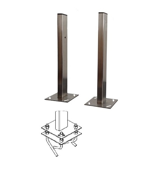 Стойка для фотоэлемента 1,5м 'Аякс' исп.01, под бетонирование, нержавеющая сталь