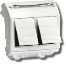 Розетка RJ-45 Brava 2 модуля белая (76656B)