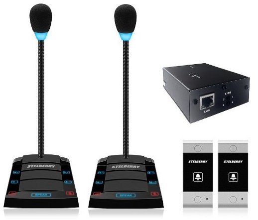 Устройство переговорное клиент-кассир, дуплексное, с записью переговоров STELBERRY SX-420/2