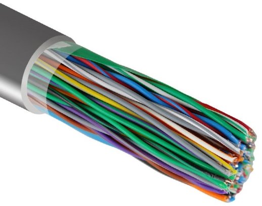 U/UTP, CAT 5, PVC, 50PR, 24AWG, INDOOR, SOLID, серый, 305м, REXANT (01-1014)