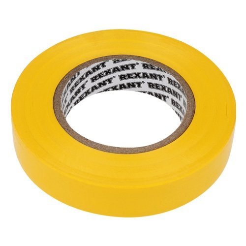 Лента изоляционная Rexant Изолента желтая ПВХ 15х10 (09-2002)
