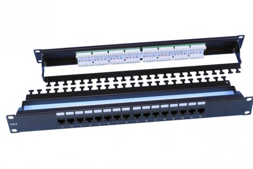 Патч-панель 19" Hyperline PP3-19-16-8P8C-C6-110D