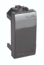 Заглушка для кабель-канала ДКС Заглушка Brava 1 модуль черная (77616N)