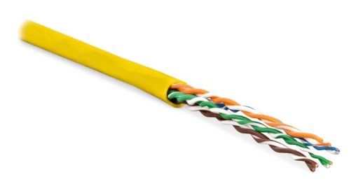 Кабель «витая пара» (LAN) для структурированных систем связи Hyperline UUTP4-C5E-P24-IN-LSZH-YL-100